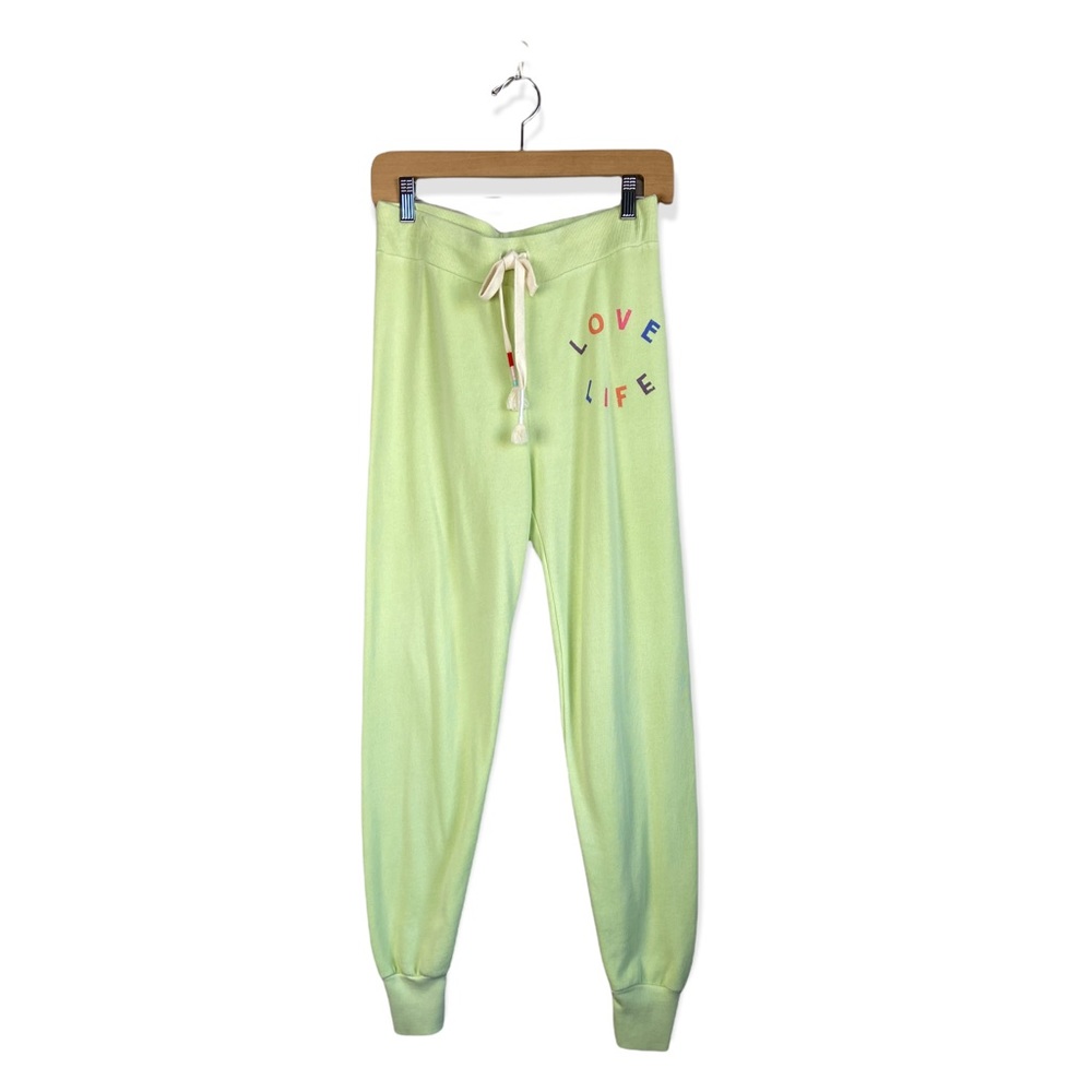 Wildfox Love Life Jack Joggers In P. Shadow Lime - Picture 7 of 9
